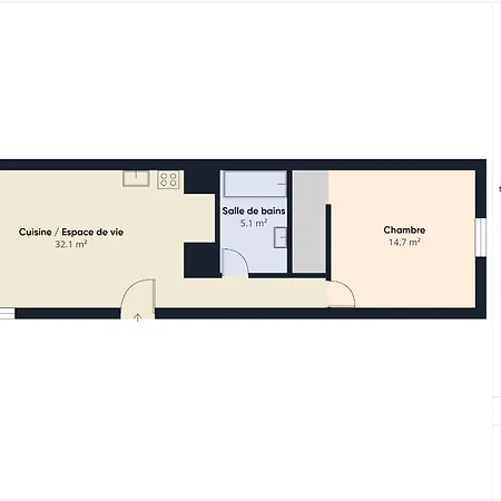 Proche Mer, Pour 2 Avec Terrasse Apartman